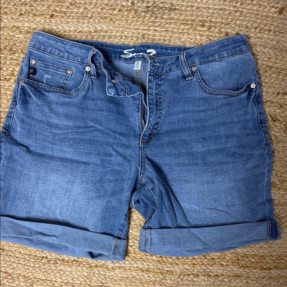 Seven Light Blue Jean Shorts for Women